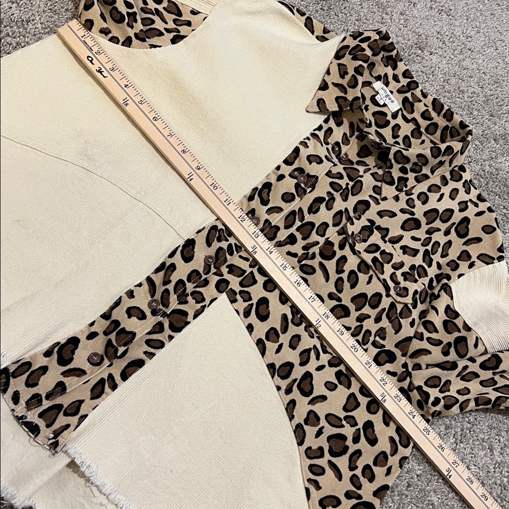 Umgee Women’s Leopard‎ Patchwork Button Down Top … - image 16